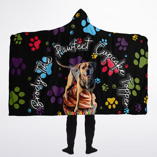 The Pawfect Cupcake Topper Hooded Blanket