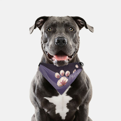 Magnolia Silk Drift Custom Paw Print Bandana Collar