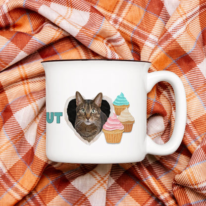 Torn Paper Heart Custom Camp Mug