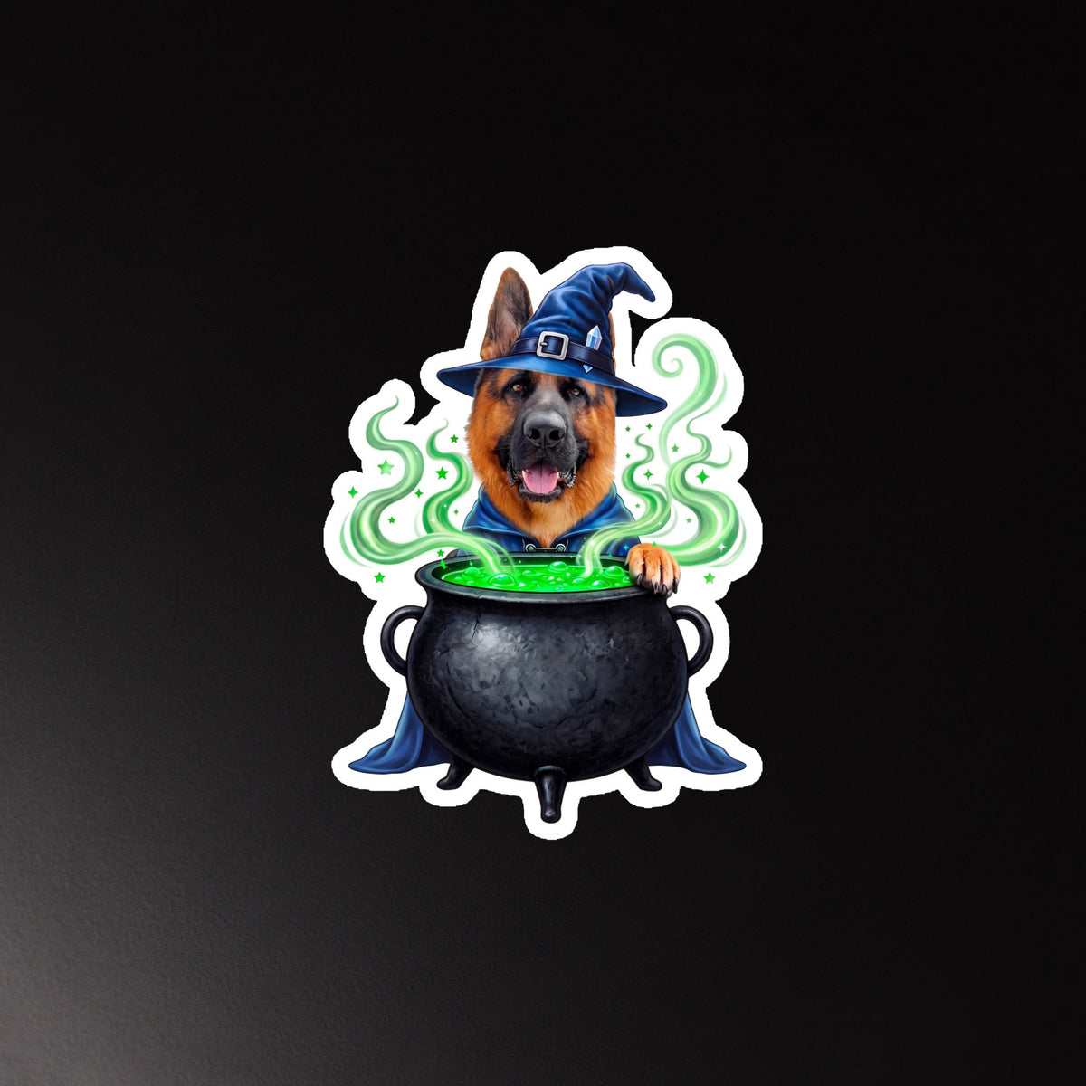 Shadow Witch 6-inch die-cut magnet sample mockup