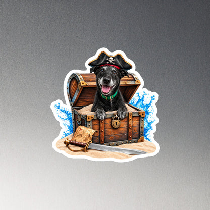 Rebel Pirate 6-inch die-cut magnet sample mockup