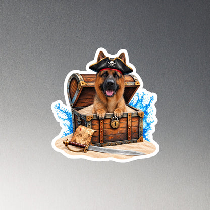 Shadow Pirate 6-inch die-cut magnet sample mockup