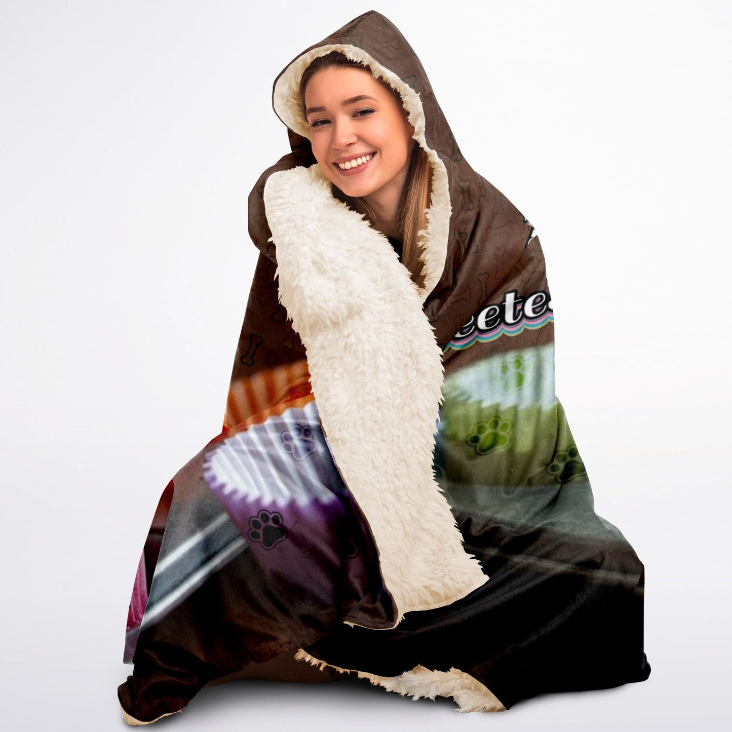 Sweetest Pupcake Hooded Blanket