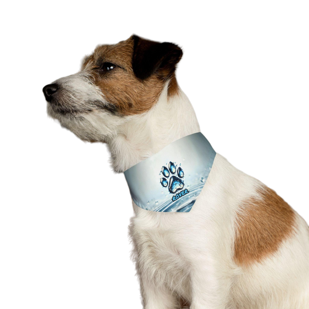 Water Paw Custom Paw Print Bandana Collar