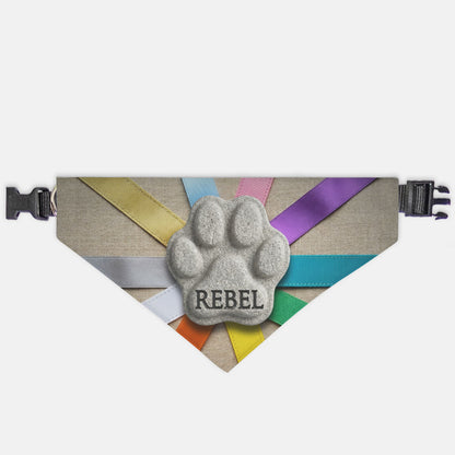 Unity Ribbons Custom Paw Print Bandana Collar
