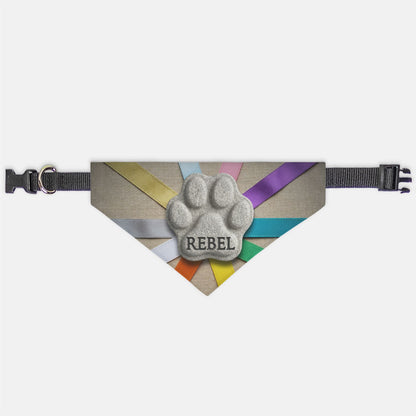 Unity Ribbons Custom Paw Print Bandana Collar