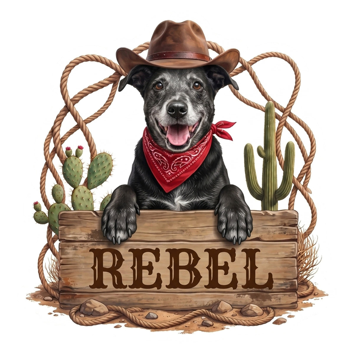 Cowboy sample with Rebel, illustration by Shadow’s Jazzy Sketches